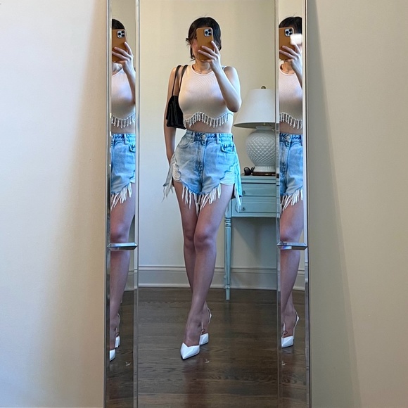 Zara SEAMLESS RHINESTONE TOP - Picture 13 of 16